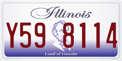 IL license plate Y598114