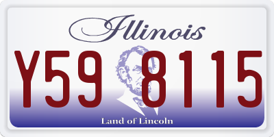 IL license plate Y598115