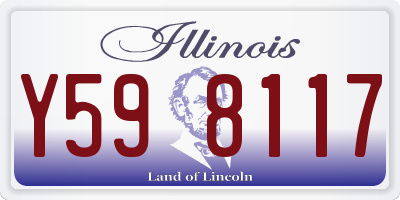 IL license plate Y598117