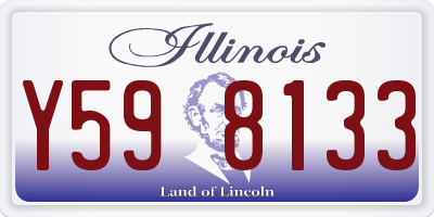 IL license plate Y598133