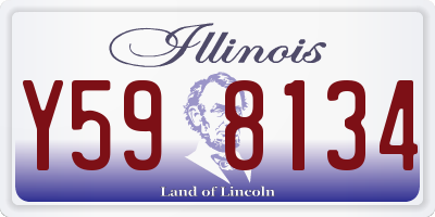 IL license plate Y598134