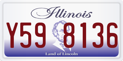 IL license plate Y598136