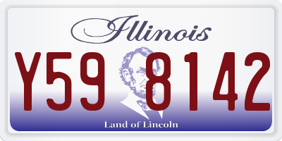 IL license plate Y598142