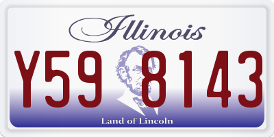 IL license plate Y598143