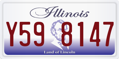 IL license plate Y598147