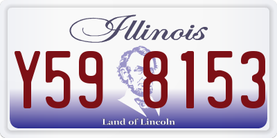 IL license plate Y598153