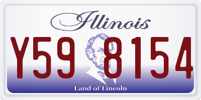 IL license plate Y598154