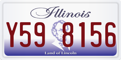 IL license plate Y598156