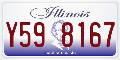 IL license plate Y598167