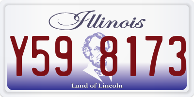 IL license plate Y598173