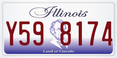 IL license plate Y598174