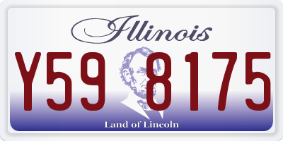 IL license plate Y598175