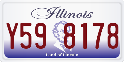 IL license plate Y598178