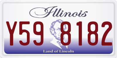 IL license plate Y598182