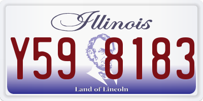 IL license plate Y598183