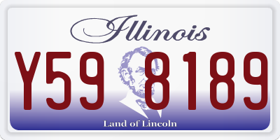 IL license plate Y598189