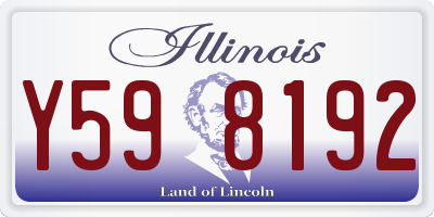 IL license plate Y598192