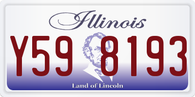 IL license plate Y598193