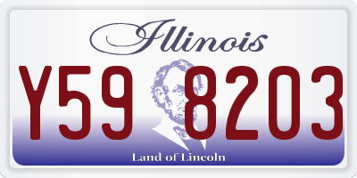 IL license plate Y598203