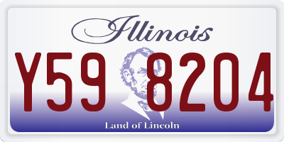 IL license plate Y598204