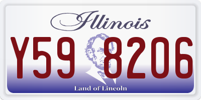 IL license plate Y598206
