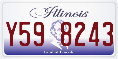 IL license plate Y598243