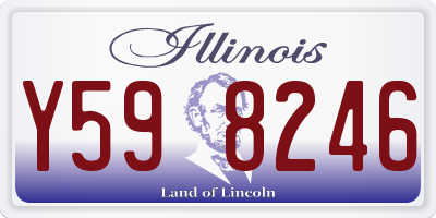 IL license plate Y598246