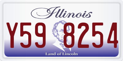 IL license plate Y598254