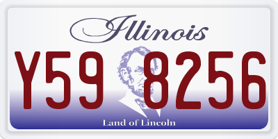 IL license plate Y598256