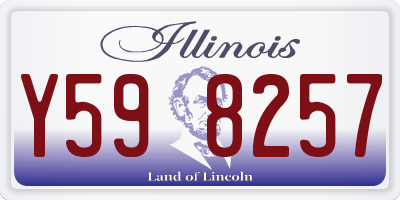 IL license plate Y598257