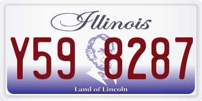 IL license plate Y598287