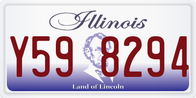 IL license plate Y598294