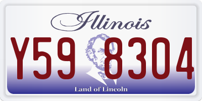 IL license plate Y598304