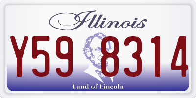 IL license plate Y598314