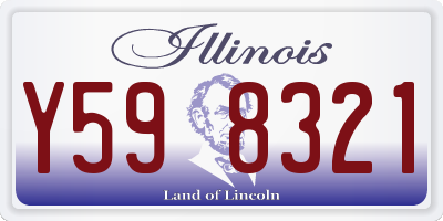 IL license plate Y598321