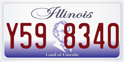 IL license plate Y598340