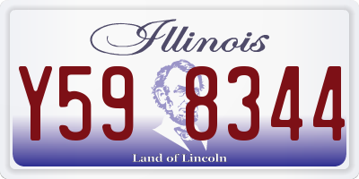 IL license plate Y598344
