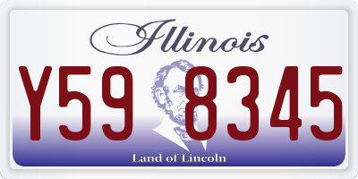 IL license plate Y598345