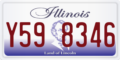 IL license plate Y598346