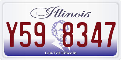 IL license plate Y598347