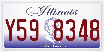 IL license plate Y598348