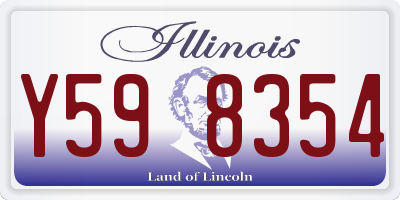 IL license plate Y598354