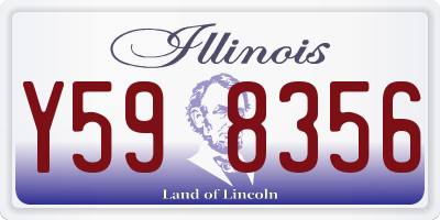 IL license plate Y598356