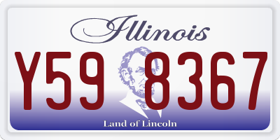 IL license plate Y598367
