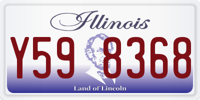 IL license plate Y598368