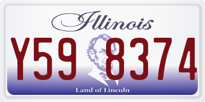 IL license plate Y598374