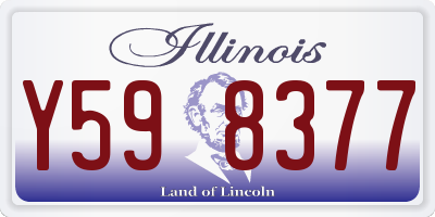 IL license plate Y598377