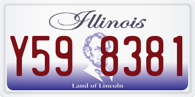 IL license plate Y598381