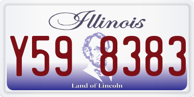 IL license plate Y598383