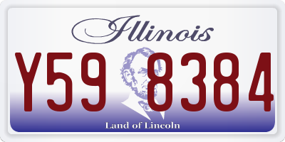 IL license plate Y598384